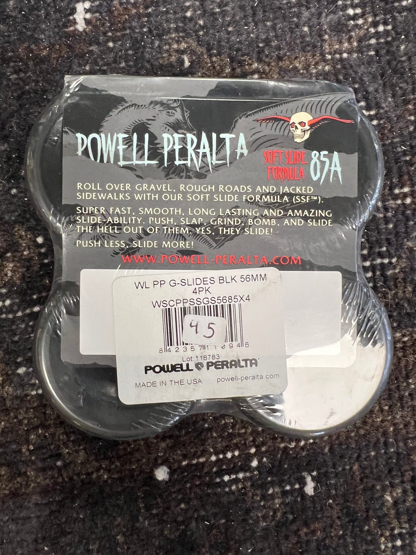 POWELL PERALTA G Slides - 56mm - 85a - Blk/Blk