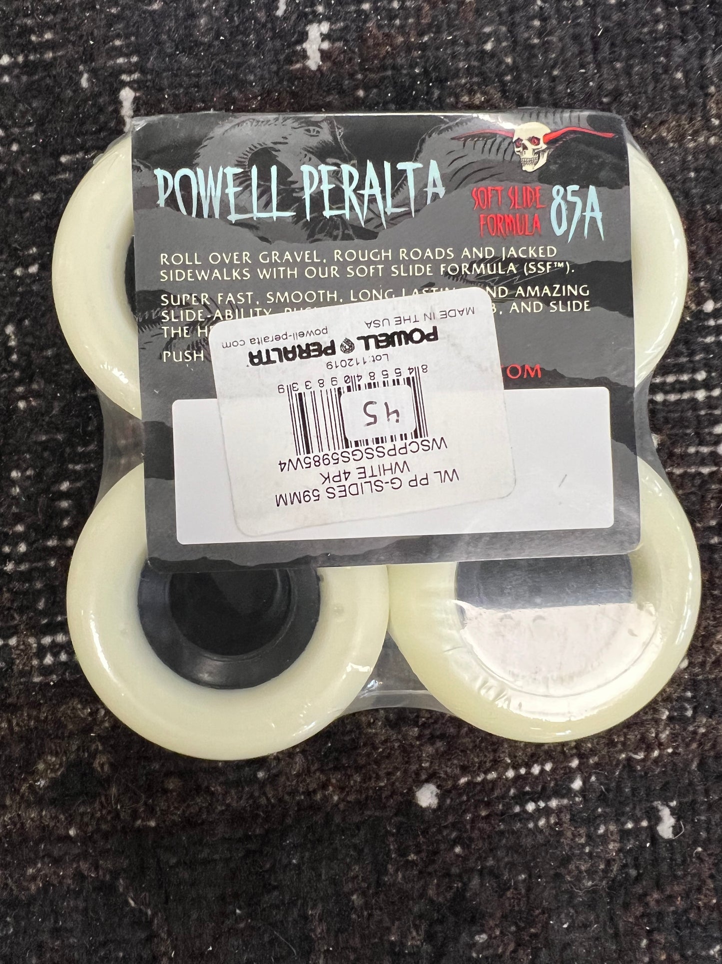 POWELL PERALTA G Slides - 59mm - 85a - Wht/Blk