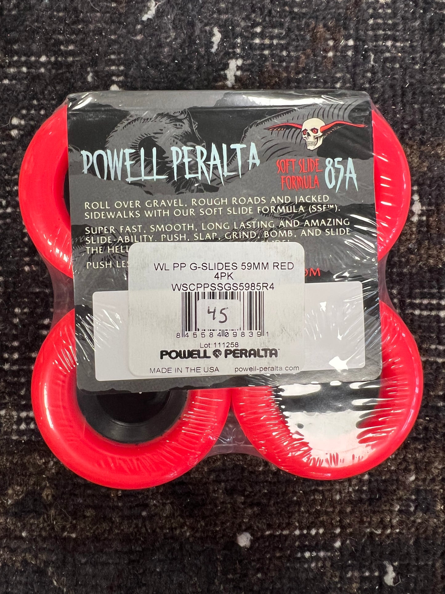 POWELL PERALTA G Slides - 59mm - 85a - Red/Blk